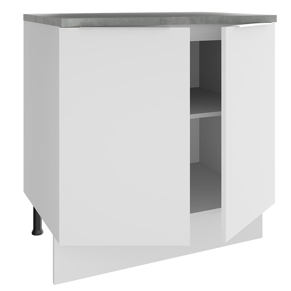 Balcão Madesa Stella 80 x 60 cm 2 Portas (Com Tampo) Branco