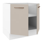 Balcão de Cozinha 80 x 60 cm 2 Portas (Sem Tampo) Branco/Crema Agata Madesa