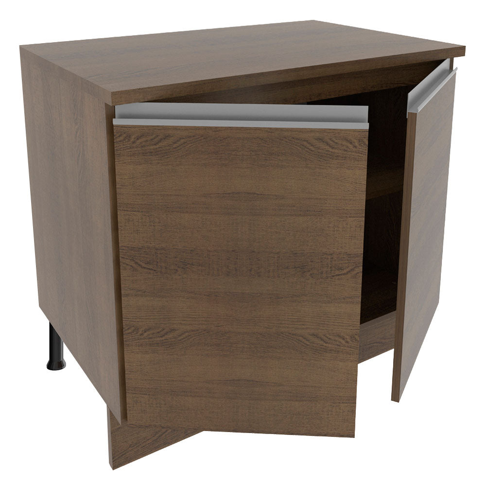 Balcão Madesa Glamy 80 x 60 cm 2 Portas (Com Tampo) Rustic