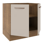 Balcão de Cozinha 80 x 60 cm 2 Portas (Sem Tampo) Rustic/Crema Agata Madesa