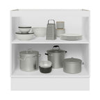 Balcão Cozinha 80 x 60 cm 2 Portas (Sem Tampo) Branco/Rustic Stella Madesa