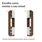 Paneleiro 40 x 60 cm 2 Portas e 2 Nichos Rustic/Branco Stella Madesa