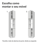 Paneleiro 40 x 60 cm 2 Portas e 2 Nichos Branco Veludo Lux Madesa