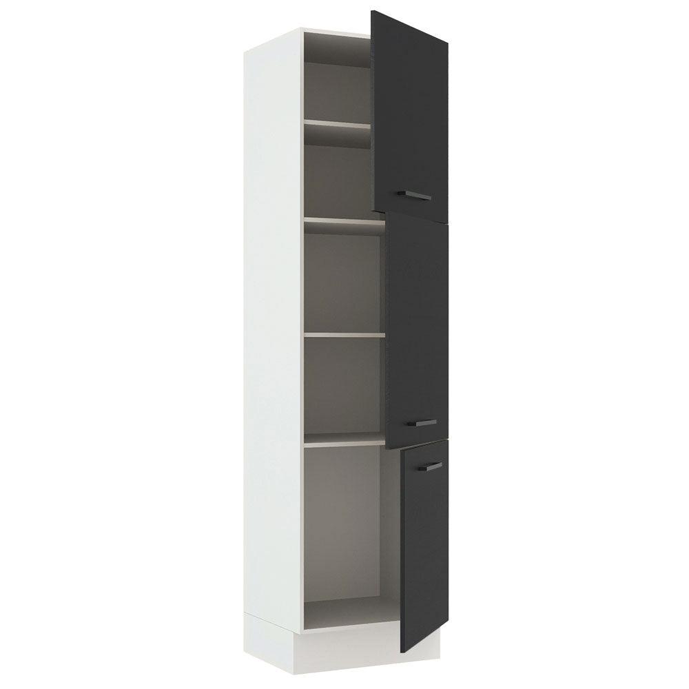 Paneleiro Madesa Agata 60 x 60 cm 3 Portas Branco/Preto