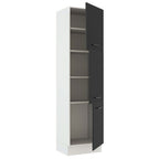 Paneleiro Madesa Agata 60 x 60 cm 3 Portas Branco/Preto