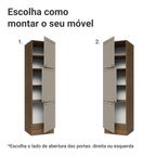 Paneleiro 60 x 60 cm 3 Portas Rustic/Crema Vik Madesa
