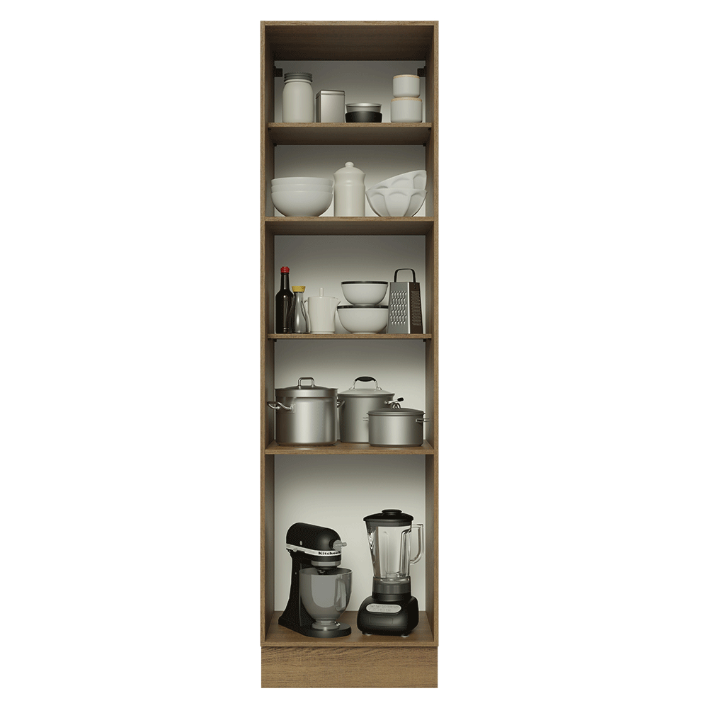 Paneleiro 60 x 60 cm 3 Portas Rustic/Preto Lux Madesa