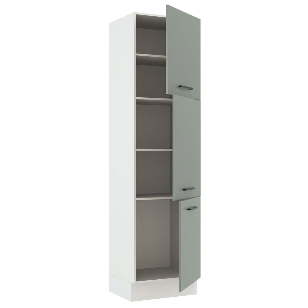 Paneleiro Madesa Agata 60 x 60 cm 3 Portas Branco/Cinza