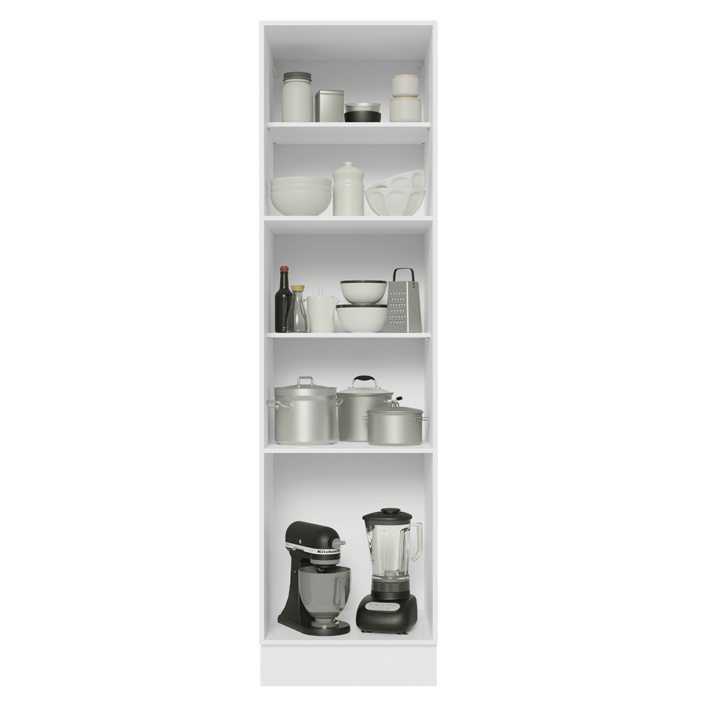 Paneleiro 60 x 60 cm 3 Portas Branco/Branco Veludo Lux Madesa