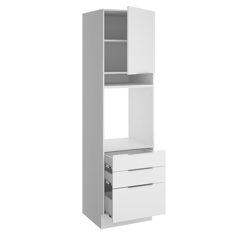 Torre Quente Madesa Stella 60 x 60 cm 1 Porta 3 Gavetas Branco