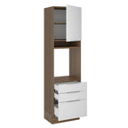 Torre Quente Madesa Stella 60 x 60 cm 1 Porta 3 Gavetas Rustic/Branco