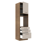 Torre Quente 60 x 60 cm 1 Porta 3 Gavetas Rustic/Crema Agata Madesa
