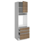 Torre Quente Madesa Glamy 60 x 60 cm 1 Porta 3 Gavetas Branco/Rustic