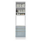 Torre Quente 60 x 60 cm 1 Porta 3 Gavetas Branco/Cinza Lux Madesa