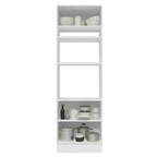 Torre Quente 70 x 60 cm 3 Portas Branco/Preto Lux Madesa