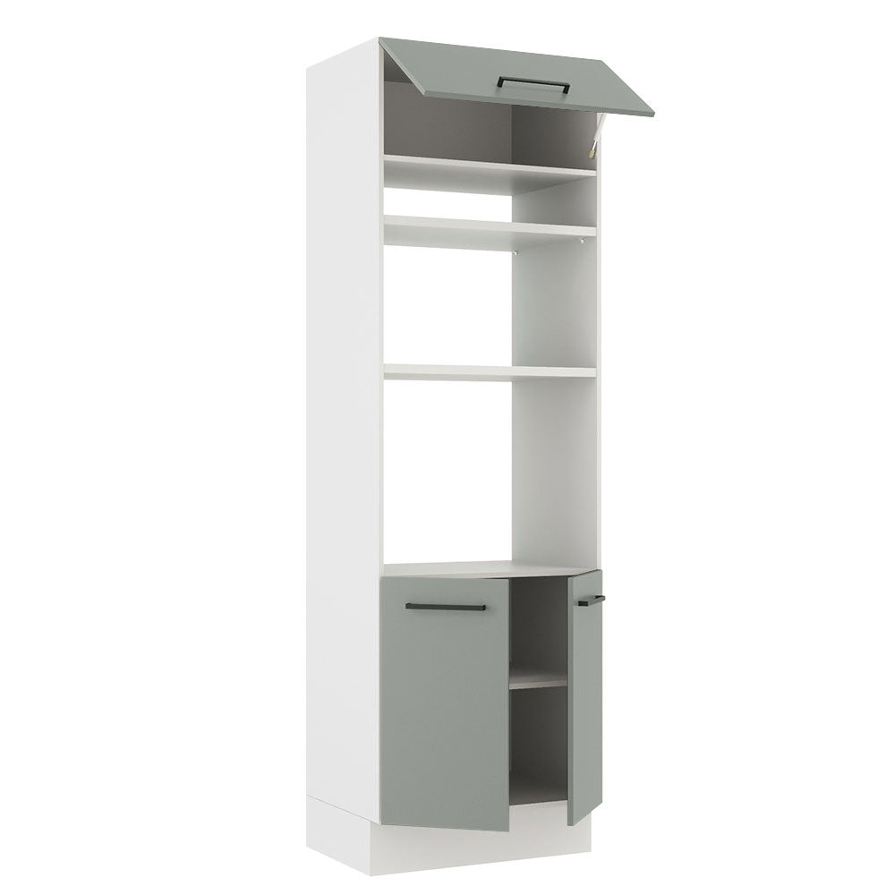 Torre Quente Madesa Agata 70 x 60 cm 3 Portas Branco/Cinza