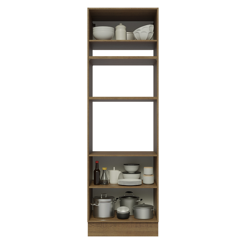 Torre Quente 70 x 60 cm 3 Portas Rustic/Branco Veludo Lux Madesa