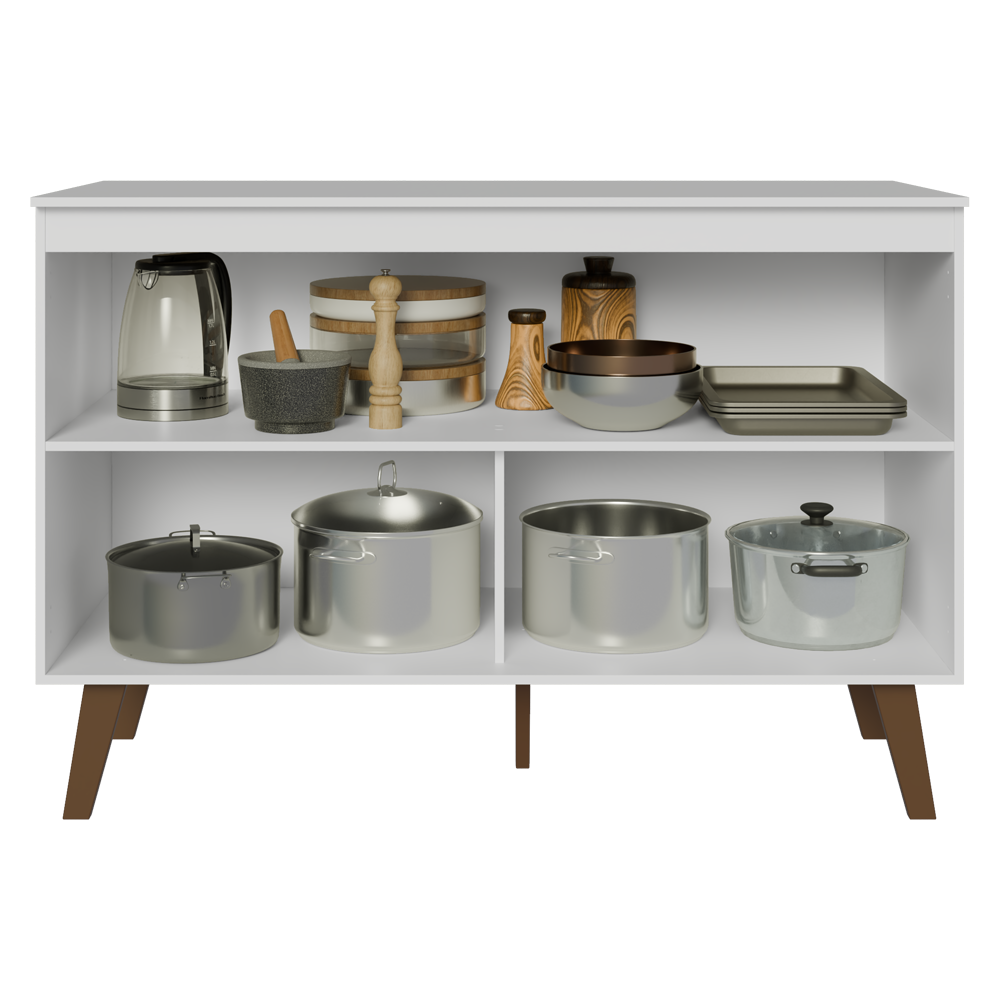 Balcão de Cozinha com 2 Portas 120 cm Branco Pieta Madesa