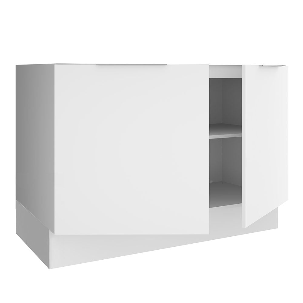 Balcão Gabinete de Pia Madesa Stella 2 Portas (Sem Tampo e Pia) Branco
