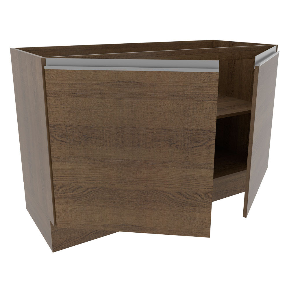 Balcão Gabinete de Pia Madesa Glamy 120 cm 2 Portas (Sem Tampo e Pia) Rustic