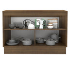Balcão Madesa Glamy 120 cm 2 Portas (Com Tampo) Rustic