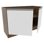 Balcão Gabinete de Pia Madesa Glamy 120 cm 2 Portas (Sem Tampo e Pia) Rustic/Branco