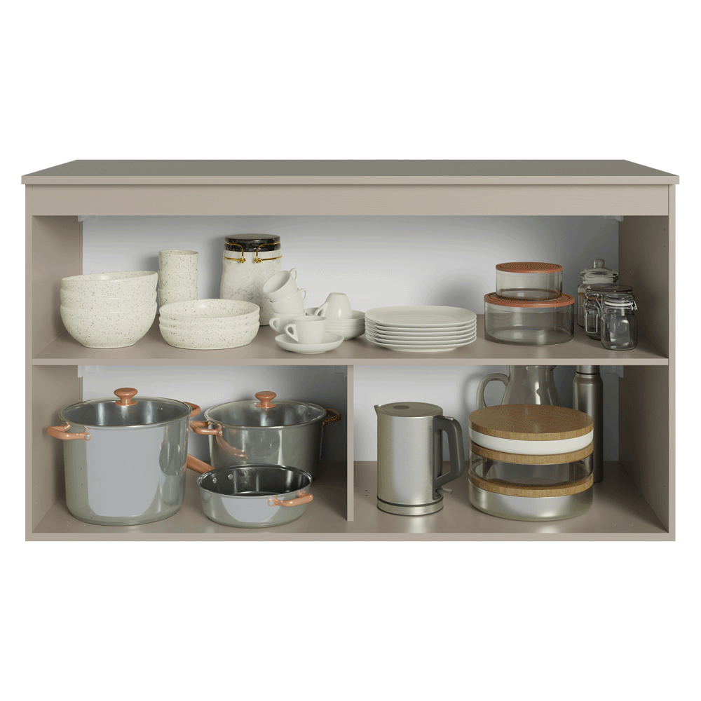 Balcão de Cozinha 120 cm 2 Portas Suspenso Crema Nice Madesa