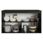 Balcão de Cozinha 120 cm 2 Portas Suspenso Preto Nice Madesa