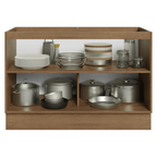 Balcão Gabinete de Pia 120 cm (Sem Tampo) Rustic/Verde Vik Madesa