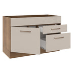 Balcão Gabinete de Pia 1 Porta e 2 Gavetas Rustic/Crema Agata Madesa