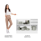 Balcão Gabinete de Pia Madesa Acordes 100% MDF 120 cm 3 Portas e 2 Gavetas Frentes Branco Brilho