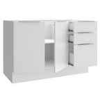 Balcão Gabinete de Pia Madesa Stella 2 Portas e 3 Gavetas (Sem Tampo e Pia) Branco