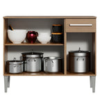 Balcão Gabinete Madesa Emilly 3 Portas e 1 Gaveta Rustic