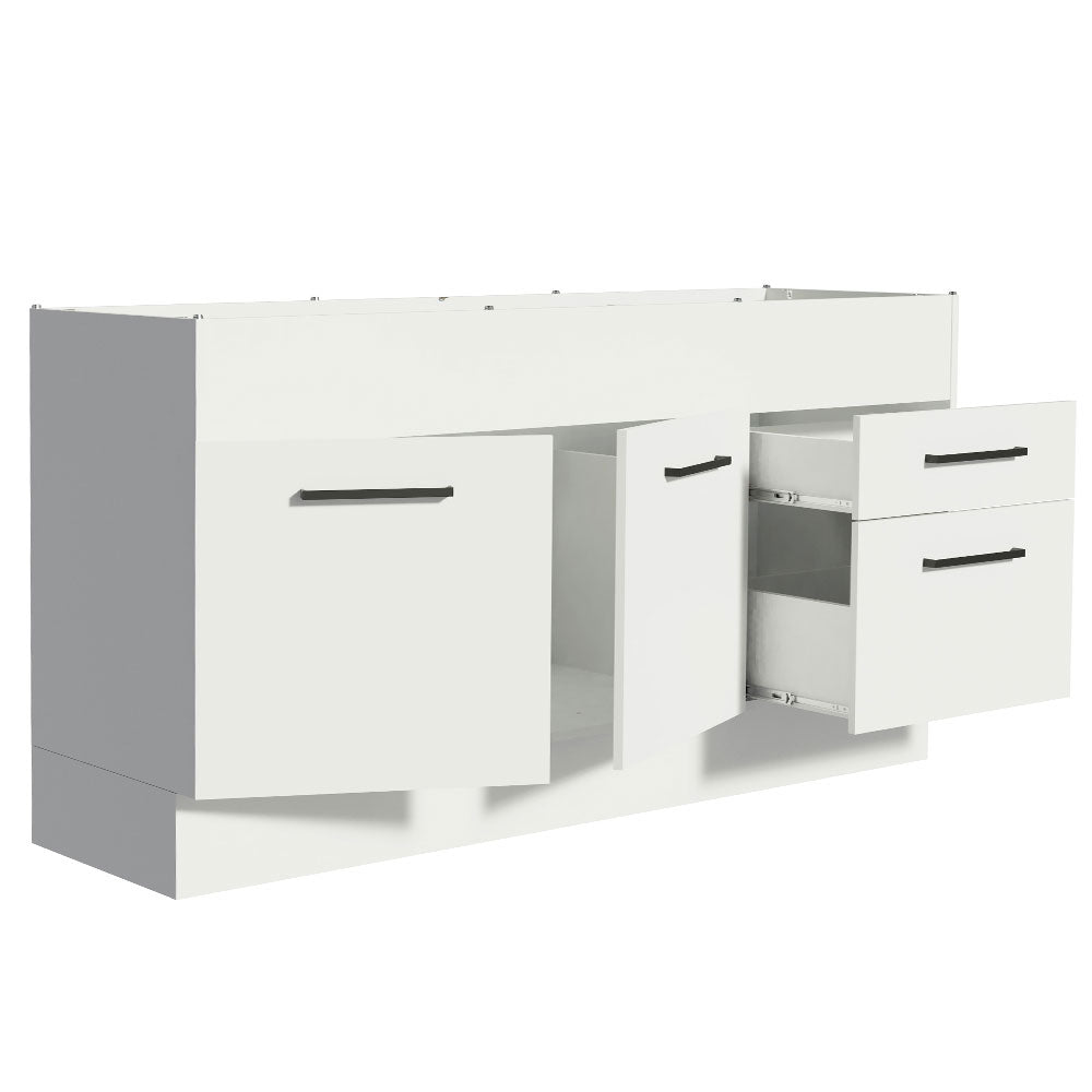 Balcão de Pia Madesa Agata 150 cm 2 Portas e 2 Gavetas (Sem Tampo e Pia) Branco