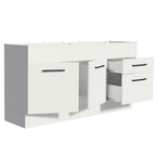 Balcão de Pia Madesa Agata 150 cm 2 Portas e 2 Gavetas (Sem Tampo e Pia) Branco