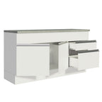 Balcão Madesa Glamy 150 cm 2 Portas e 2 Gavetas (Com Tampo) Branco