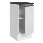 Balcão 100% MDF 35 cm 1 Porta Frente Branco Brilho Acordes Madesa