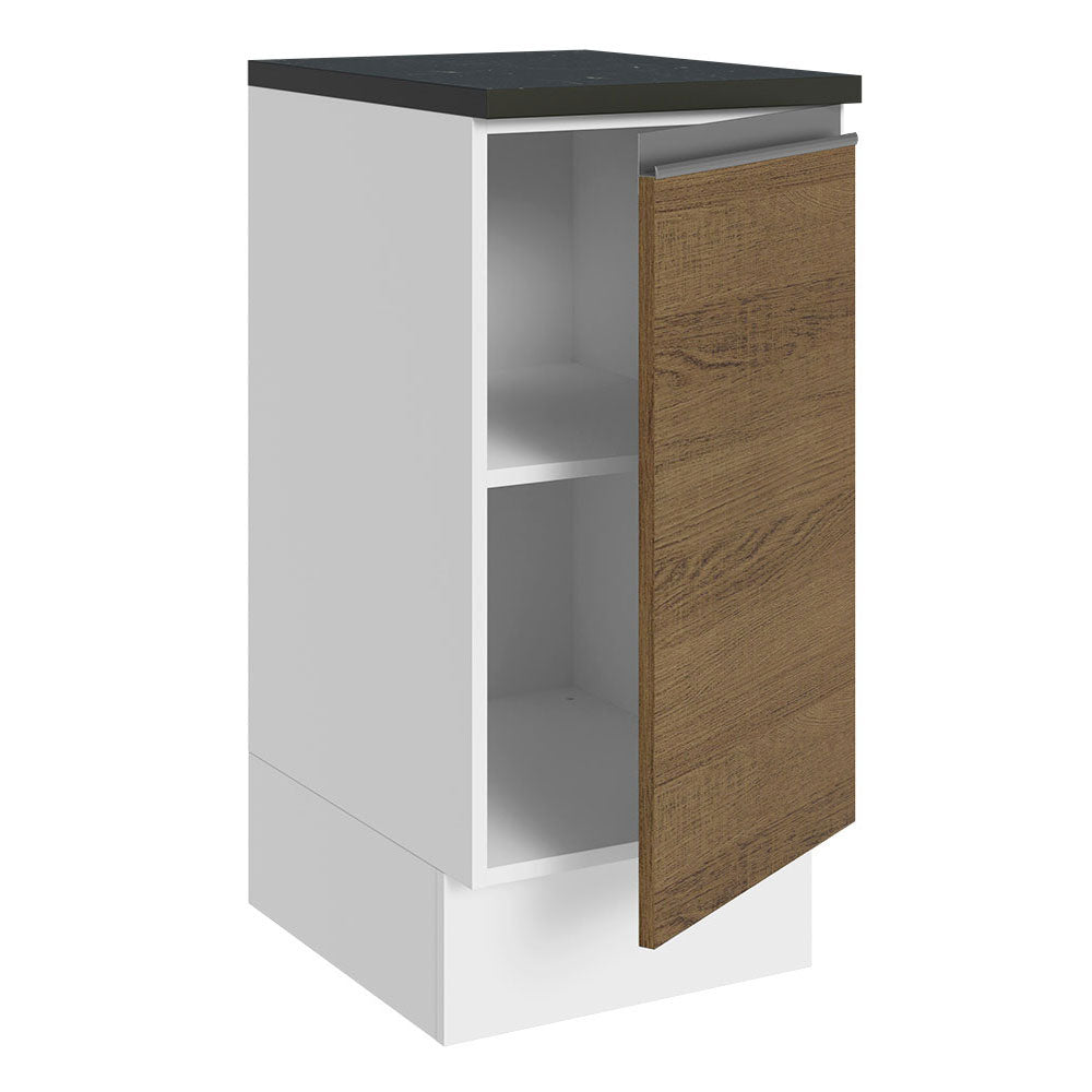 Balcão 100% MDF 35 cm 1 Porta Branco/Rustic Acordes Madesa