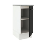 Balcão Madesa Agata 35 cm 1 Porta Branco/Preto