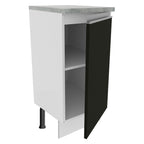 Balcão Madesa Glamy 35 cm 1 Porta Branco/Preto