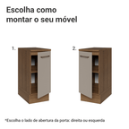Balcão 35 cm 1 Porta Rustic/Crema Agata Madesa