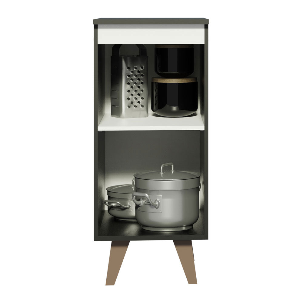 Balcão Madesa Reims 35 cm 1 Porta Preto