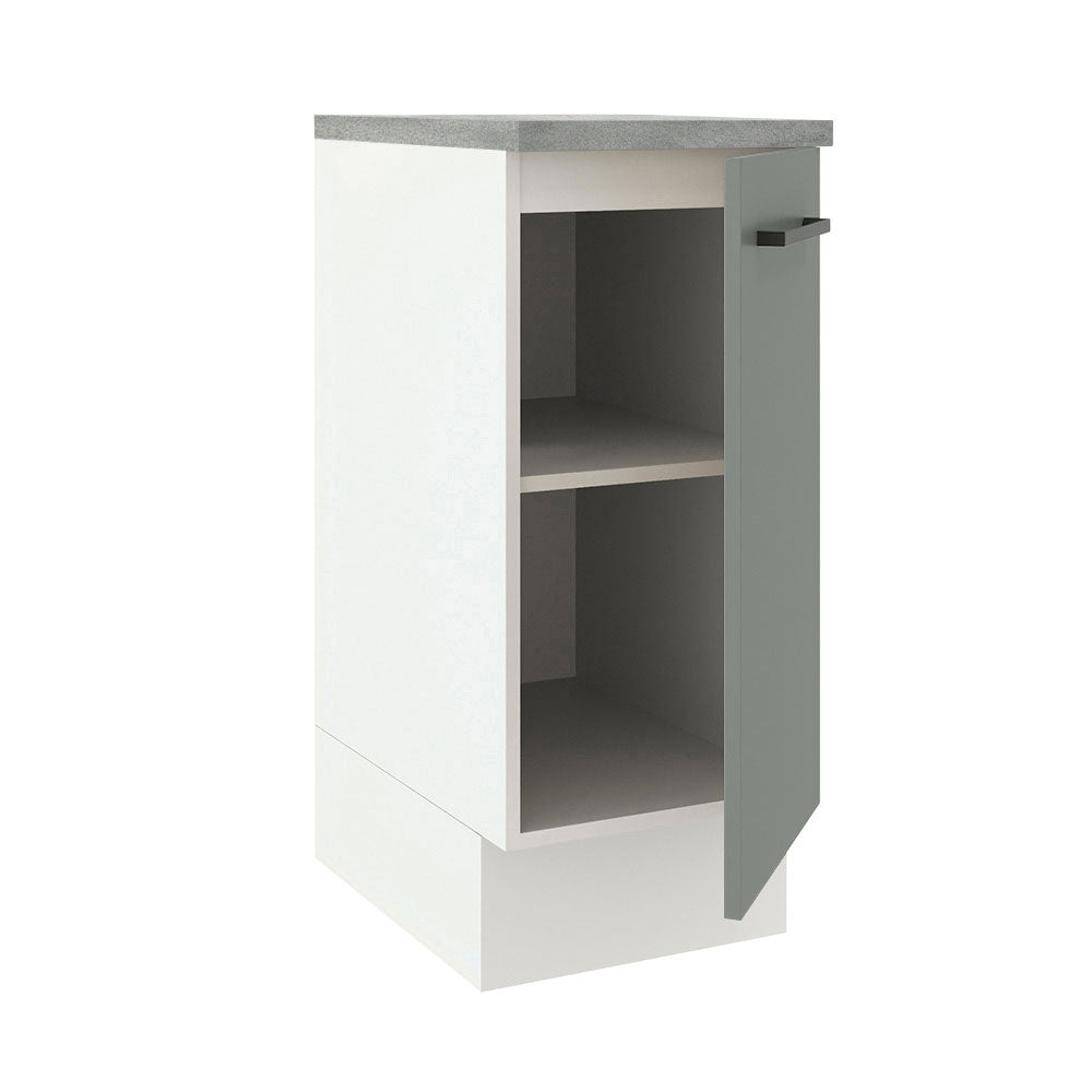 Balcão Madesa Agata 35 cm 1 Porta Branco/Cinza