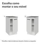 Balcão Madesa Agata 40 cm 1 Porta Branco