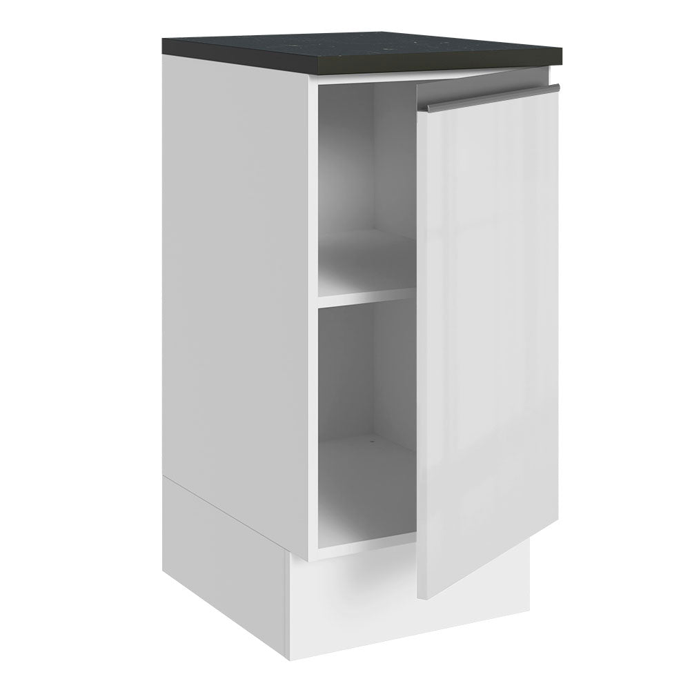 Balcão Madesa Acordes 100% MDF 40 cm 1 Porta Branco Brilho