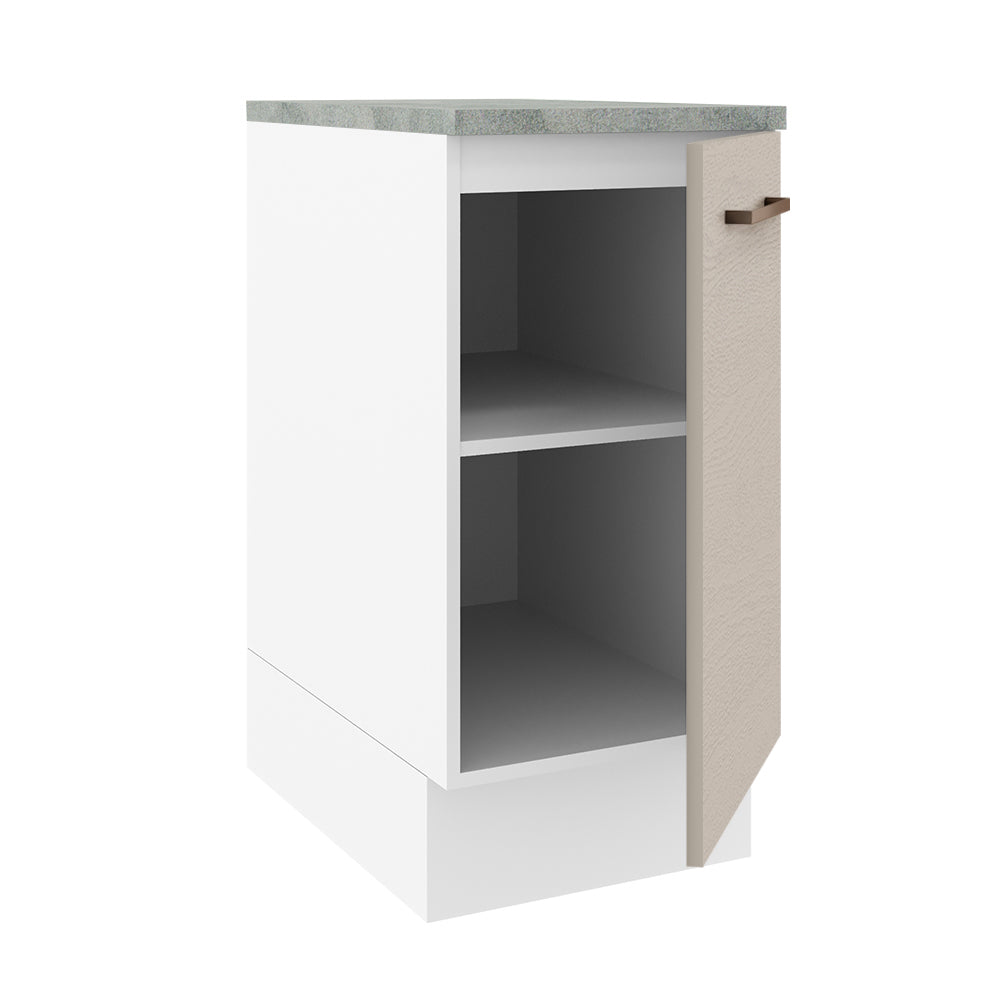 Balcão 40 cm 1 Porta Branco/Crema Agata Madesa