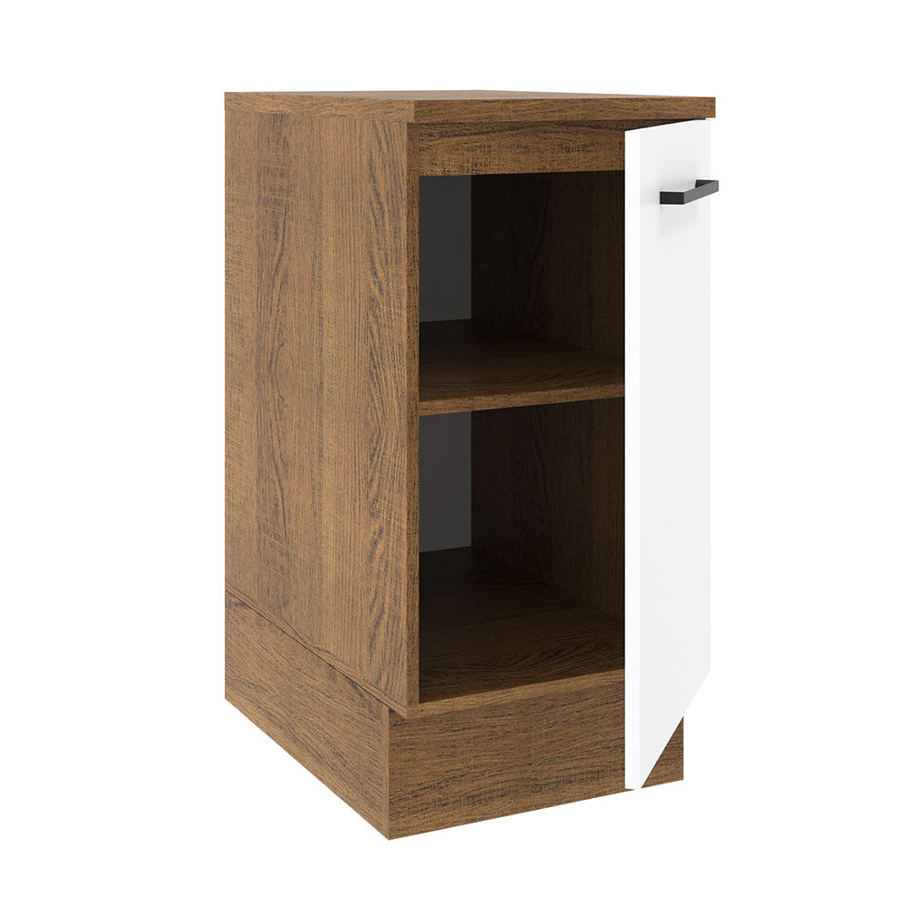Balcão Madesa Agata 40 cm 1 Porta Rustic/Branco