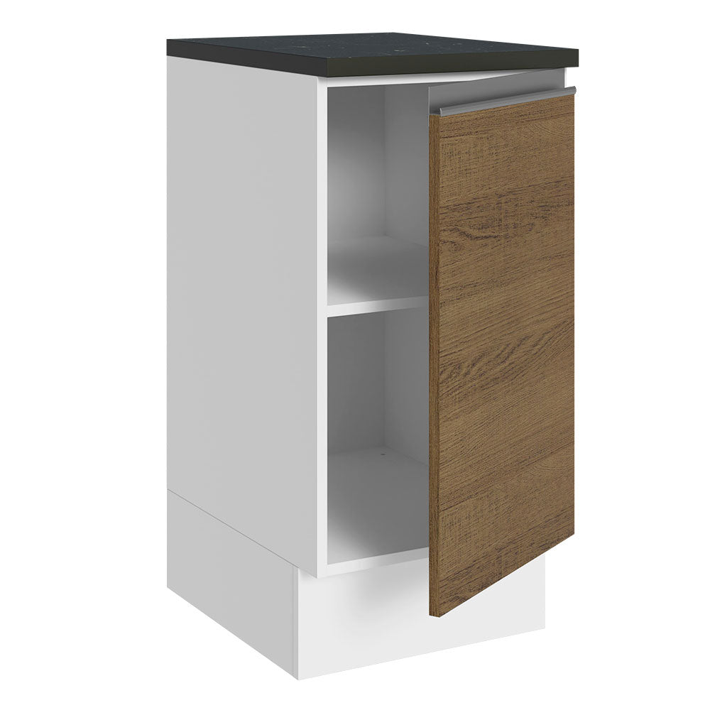 Balcão Madesa Acordes 100% MDF 40 cm 1 Porta Branco/Rustic