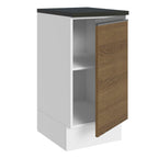 Balcão Madesa Acordes 100% MDF 40 cm 1 Porta Branco/Rustic