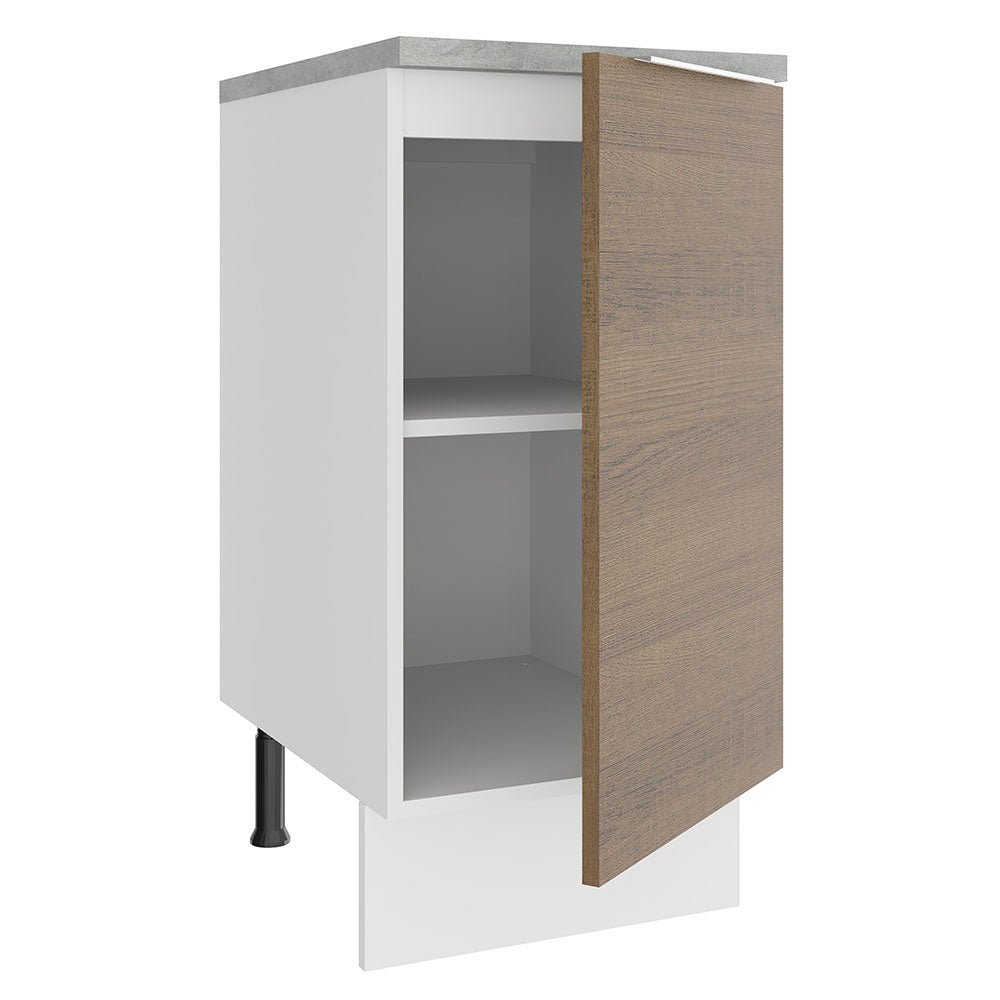 Balcão Madesa Stella 40 cm 1 Porta Branco/Rustic